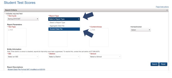 Export SAT Data For Munetrix Michigan Only 